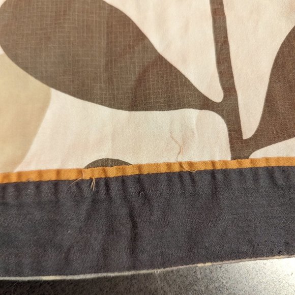 Reversible Vine Print Gray Cream Brown Sham / Throw Covers - Picture 6 of 12